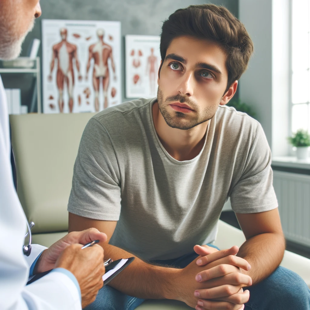 concerns man with doctor